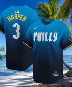 Philadelphia Phillies Nike MLB Limited City Connect Navy Jersey Bryce Harper Mens