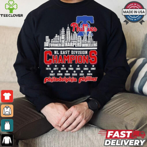Philadelphia Phillies Skyline Players Name 2024 NL East Champions Shirt