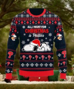 Philadelphia Phillies Snoopy MLB Ugly Christmas Sweater