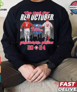 Philadelphia Phillies The Hunt For Red October 2024 Baseball League Harper and Schwarber Signatures t shirt