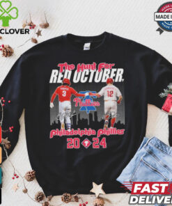 Philadelphia Phillies The Hunt For Red October 2024 Baseball League Harper and Schwarber Signatures t shirt
