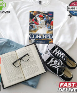 Philadelphia Phillies Trea Turner National League East Clinched Postseason 2024 Poster t shirt 1 Philadelphia Phillies Trea Turner National League East Clinched Postseason 2024 Poster t shirt