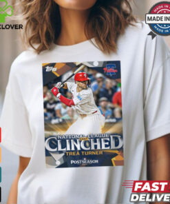 Philadelphia Phillies Trea Turner National League East Clinched Postseason 2024 Poster t shirt 2 Philadelphia Phillies Trea Turner National League East Clinched Postseason 2024 Poster t shirt