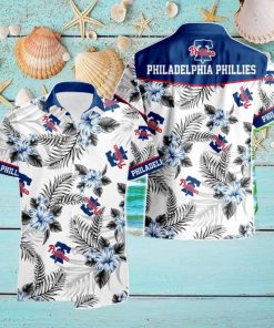 Philadelphia Phillies Tropical Floral Logo Hawaiian Shirt