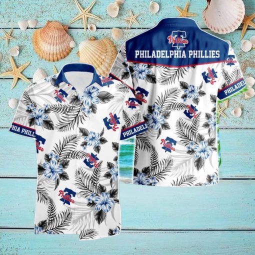 Philadelphia Phillies Tropical Floral Logo Hawaiian Shirt