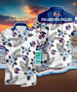 Philadelphia Phillies Tropical Floral Logo Hawaiian Shirt