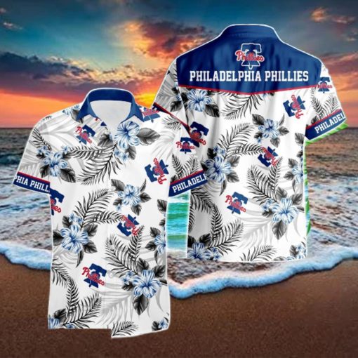 Philadelphia Phillies Tropical Floral Logo Hawaiian Shirt