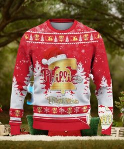 Philadelphia Phillies Ugly Christmas Sweater Tree Santa Hat Car For Fans Gift Familys Holidays