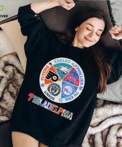 Philadelphia Phillies and Philadelphia 76ers and Philadelphia Eagles and Philadelphia Flyers and Philadelphia Union hoodie, sweater, longsleeve, shirt v-neck, t-shirt