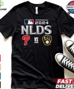 Philadelphia Phillies vs Milwaukee Brewers 2024 MLB NLDS Matchup Set Logo T Shirt 1 Philadelphia Phillies vs Milwaukee Brewers 2024 MLB NLDS Matchup Set Logo T Shirt