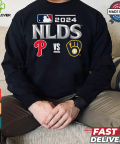 Philadelphia Phillies vs Milwaukee Brewers 2024 MLB NLDS Matchup Set Logo T Shirt 3 Philadelphia Phillies vs Milwaukee Brewers 2024 MLB NLDS Matchup Set Logo T Shirt