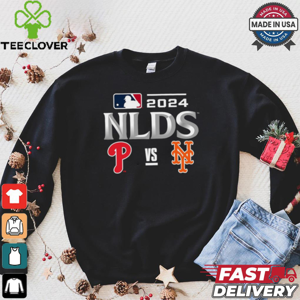Philadelphia Phillies vs New York Mets 2024 MLB NLDS Matchup Set Logo T Shirt Philadelphia Phillies vs New York Mets 2024 MLB NLDS Matchup Set Logo T Shirt
