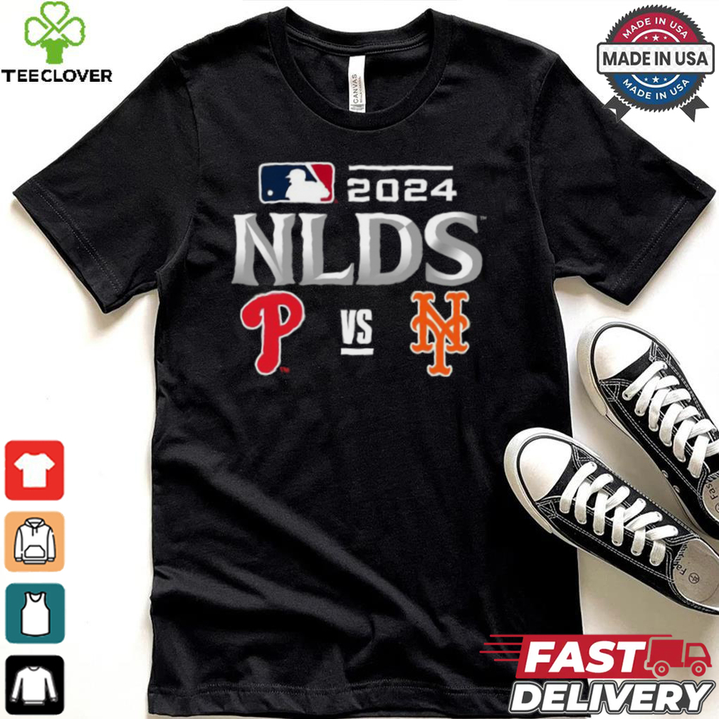 Philadelphia Phillies vs New York Mets 2024 MLB NLDS Matchup Set Logo T Shirt Philadelphia Phillies vs New York Mets 2024 MLB NLDS Matchup Set Logo T Shirt