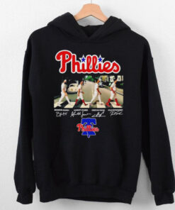 Philadelphia Phillies walking across Marsh Stubbs Pache Schwarber signatures shirt