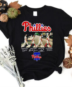 Philadelphia Phillies walking across Marsh Stubbs Pache Schwarber signatures hoodie, sweater, longsleeve, shirt v-neck, t-shirt