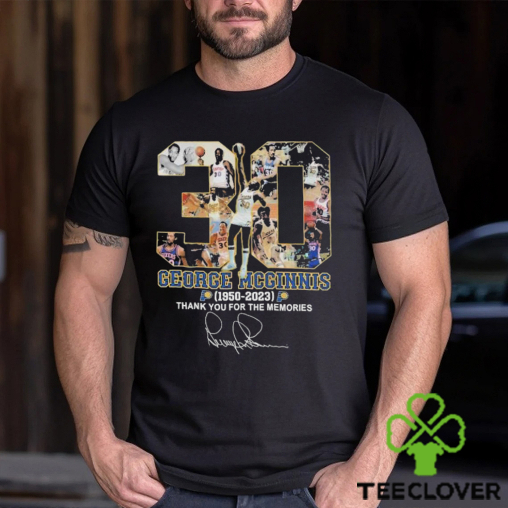Philadelphia Sixers 30 George Mcginnis 1950 2023 Signature shirt Philadelphia Sixers 30 George Mcginnis 1950 2023 Signature shirt