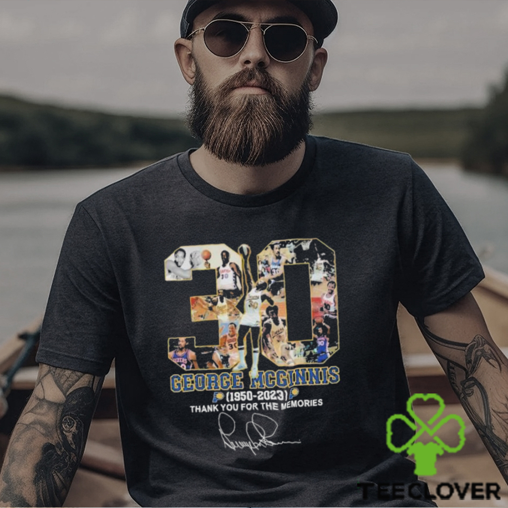 Philadelphia Sixers 30 George Mcginnis 1950 2023 Signature shirt Philadelphia Sixers 30 George Mcginnis 1950 2023 Signature shirt