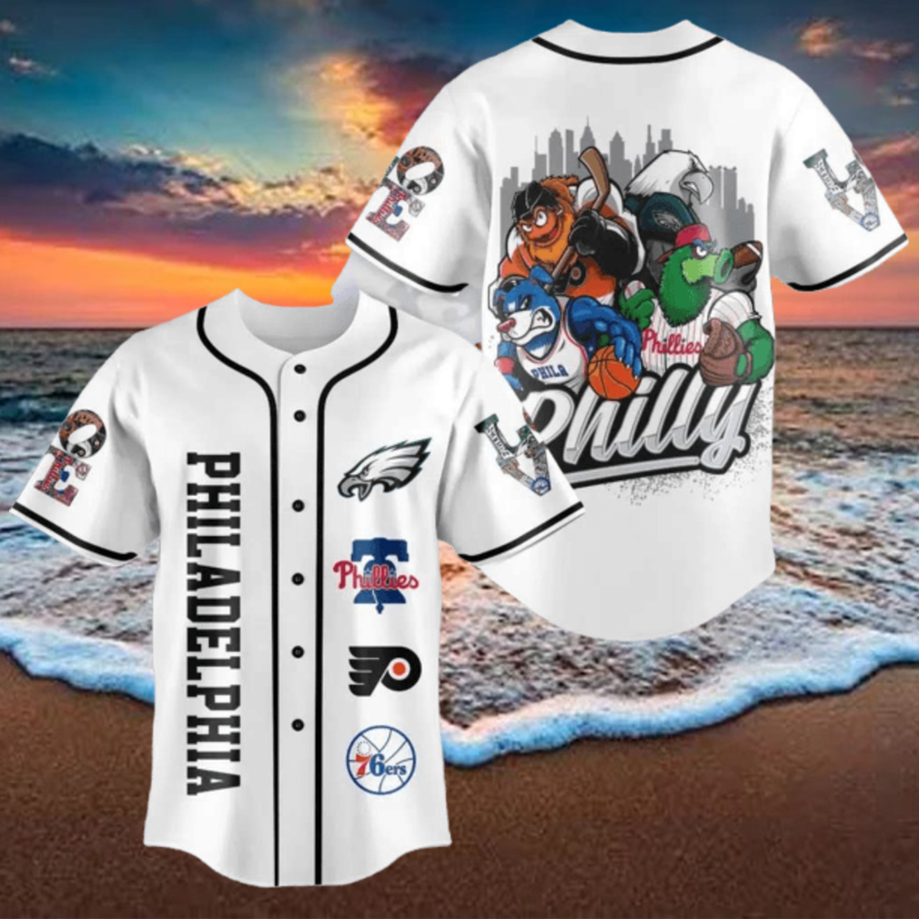 Philadelphia Sport Teams Eagles Phillies Flyers 76ers Baseball Jersey Philadelphia Sport Teams Eagles Phillies Flyers 76ers Baseball Jersey