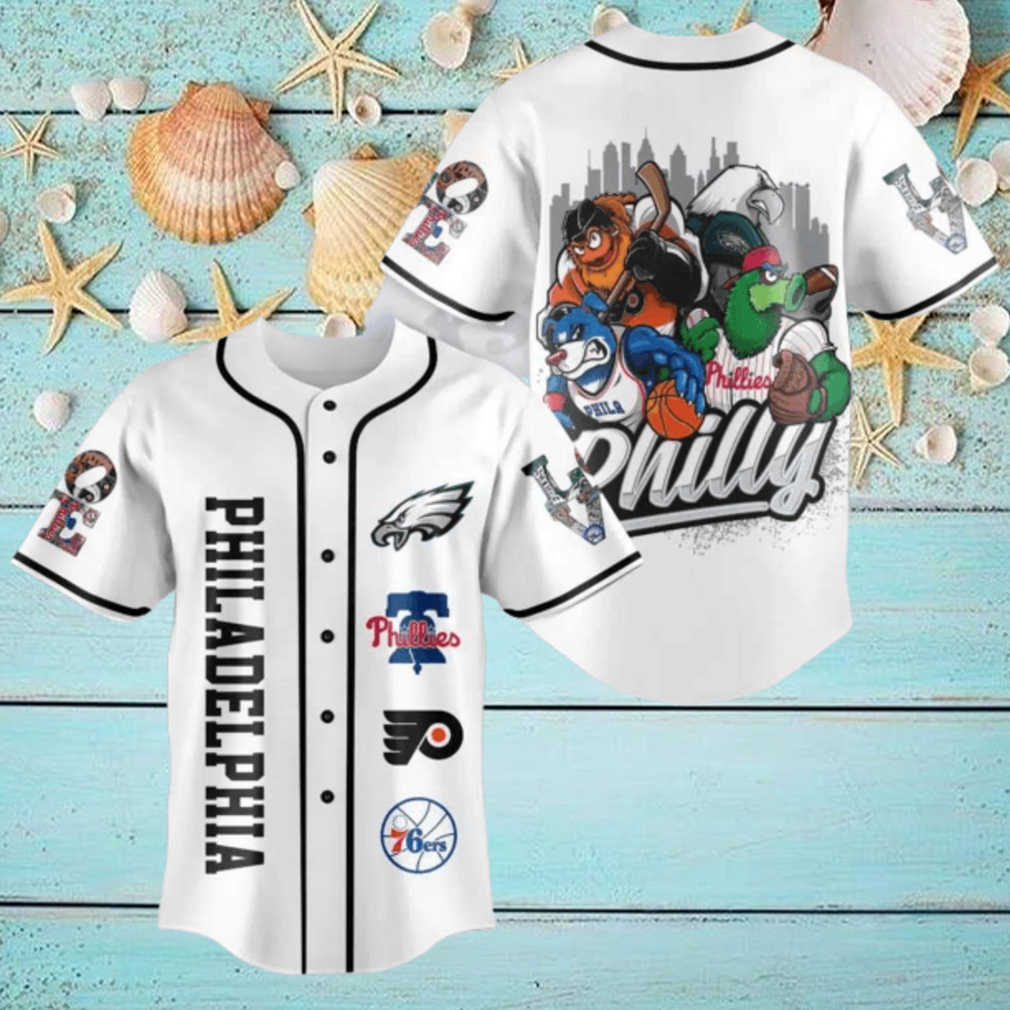 Philadelphia Sport Teams Eagles Phillies Flyers 76ers Baseball Jersey Philadelphia Sport Teams Eagles Phillies Flyers 76ers Baseball Jersey