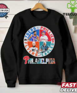 Philadelphia Sports Teams Logo And Players Signatures Shirt