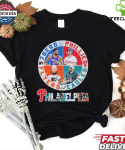 Philadelphia Sports Teams Logo And Players Signatures Shirt