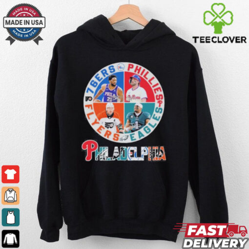 Philadelphia Sports Teams Logo And Players Signatures Shirt