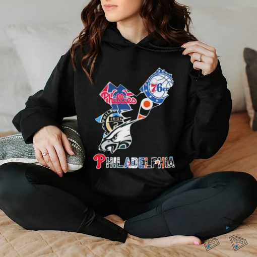 Philadelphia Sports Teams Philadelphia 76ers Philadelphia Phillies Philadelphia Flyers Philadelphia Union and Philadelphia Eagles map hoodie, sweater, longsleeve, shirt v-neck, t-shirt