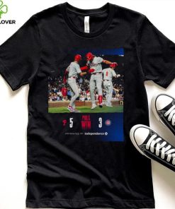 Philadelphia Win 5 3 Chicago Cubs Final Score Presented by Independence shirt