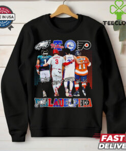 Philadelphia sport teams Hurts Harper Embiid Konecny signatures shirt