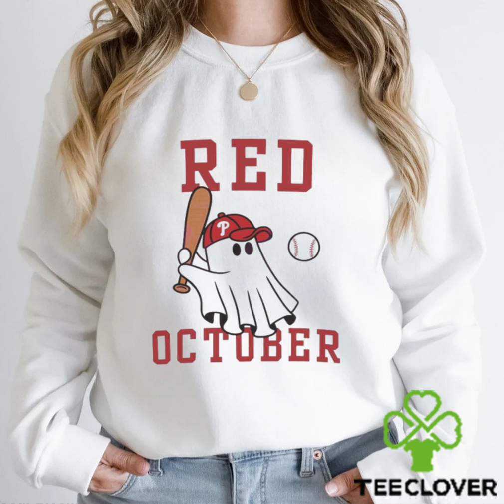 Phillies Philly Red October Cute Ghost T Shirt, hoodie, sweater