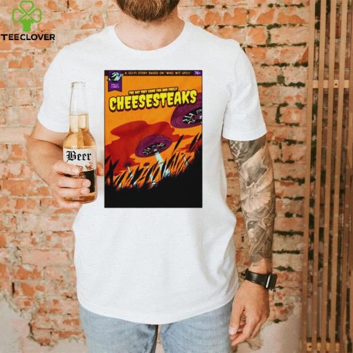 Philly comics alien cheesesteak abduction shirt