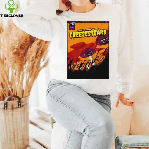 Philly comics alien cheesesteak abduction shirt