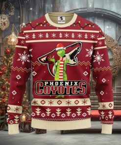 Phoenix Coyotes Funny Grinch Christmas Ugly Sweater