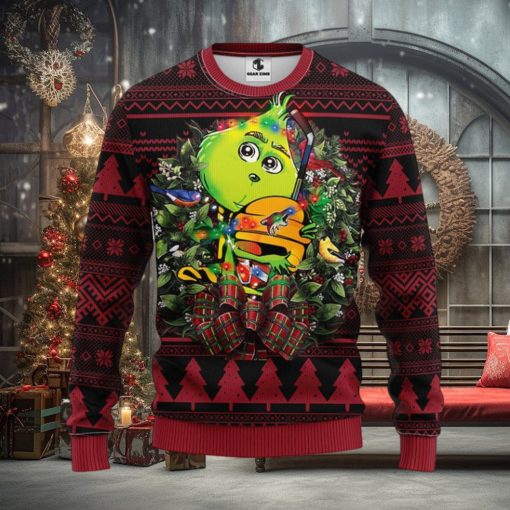 Phoenix Coyotes Grinch Hug Christmas Ugly Sweater
