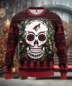 Phoenix Coyotes Skull Flower Ugly Christmas Ugly Sweater