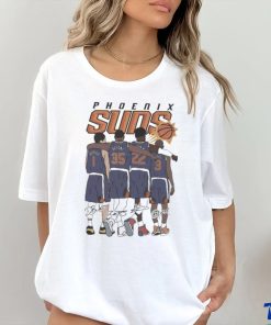 Phoenix Suns Devin Booker Kevin Durant Edoneille Ayton Sr and Chris Paul signatures shirt