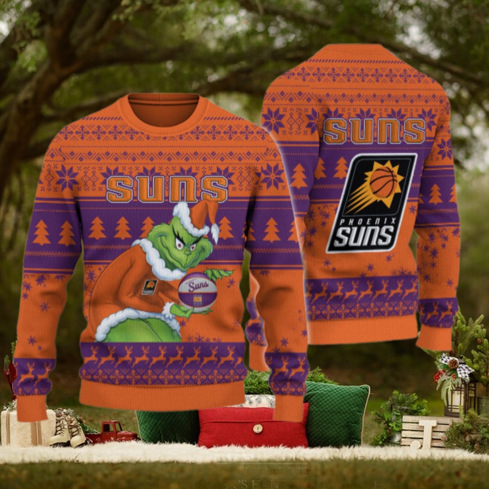 Phoenix Suns Grinch Christmas Ugly Sweater Phoenix Suns Grinch Christmas Ugly Sweater