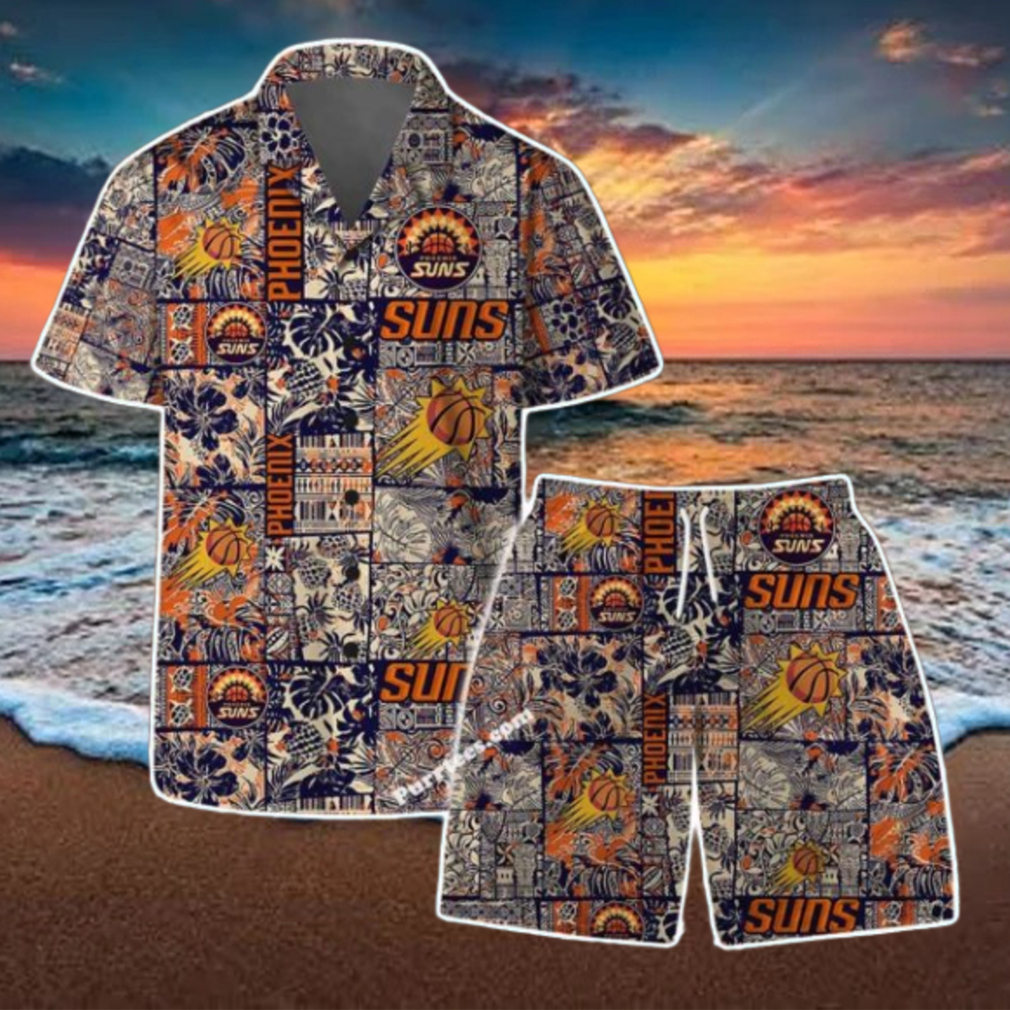 Phoenix Suns NBA Logo Vintage Floral Pattern Hawaiian Shirt & Short Phoenix Suns NBA Logo Vintage Floral Pattern Hawaiian Shirt & Short