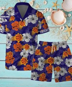 Phoenix Suns NBA Team Logo Hawaiian Set Vintage Pattern