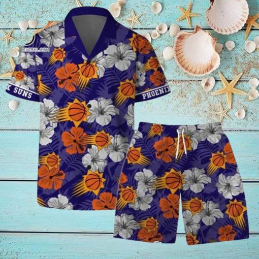 Phoenix Suns NBA Team Logo Hawaiian Set Vintage Pattern