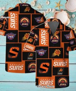 Phoenix Suns NBA Team Logo Pattern Basketball Hawaiian Set