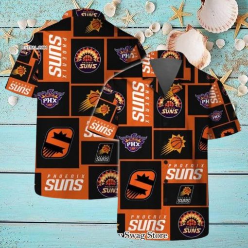 Phoenix Suns NBA Team Logo Pattern Basketball Hawaiian Set