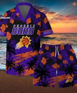 Phoenix Suns NBA Team Logo Summer Vibes Pattern Hawaiian Set
