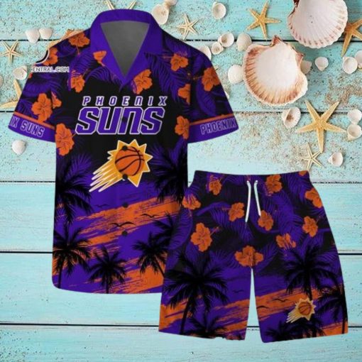 Phoenix Suns NBA Team Logo Summer Vibes Pattern Hawaiian Set
