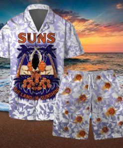 Phoenix Suns NBA The Land Of Sunshine Pattern Hawaiian Set