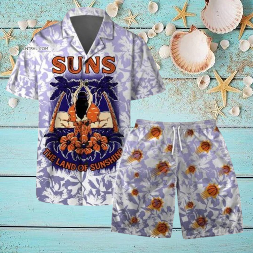Phoenix Suns NBA The Land Of Sunshine Pattern Hawaiian Set Phoenix Suns NBA The Land Of Sunshine Pattern Hawaiian Set