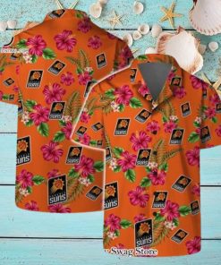 Phoenix Suns Team Logo Hawaiian Set Floral Pattern