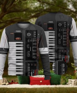Piano Electronic Keybroad Unique Cool 3D Full Print Ugly Sweater Christmas Gift Sweater