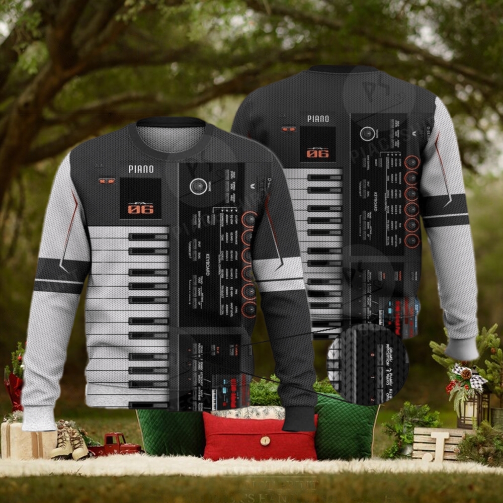 Piano Electronic Keybroad Unique Cool 3D Full Print Ugly Sweater Christmas Gift Sweater Piano Electronic Keybroad Unique Cool 3D Full Print Ugly Sweater Christmas Gift Sweater