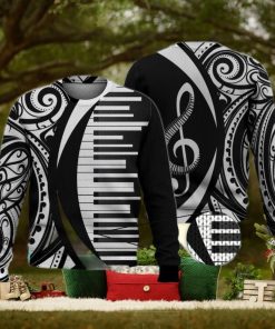Piano Keybroad Music Cool Trending 3D Full Print Ugly Sweater Christmas Gift Sweater